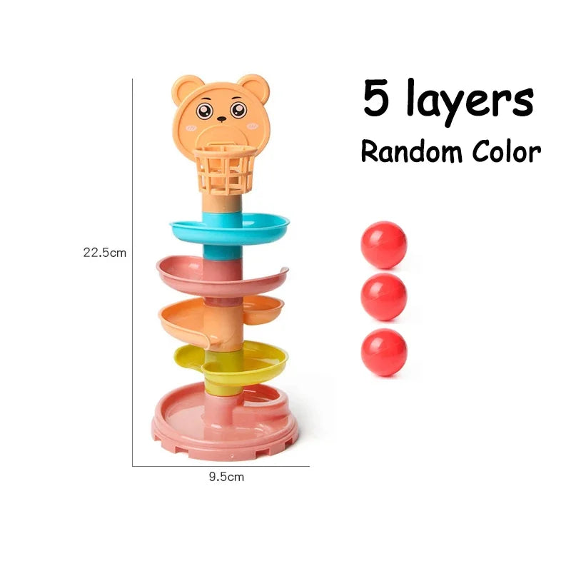 Baby Puzzle Rolling Ball Tower – Fun & Educational Stacking Toy