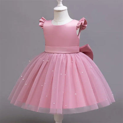 Elegant Kids Dress with Big Bow – Special Occasions