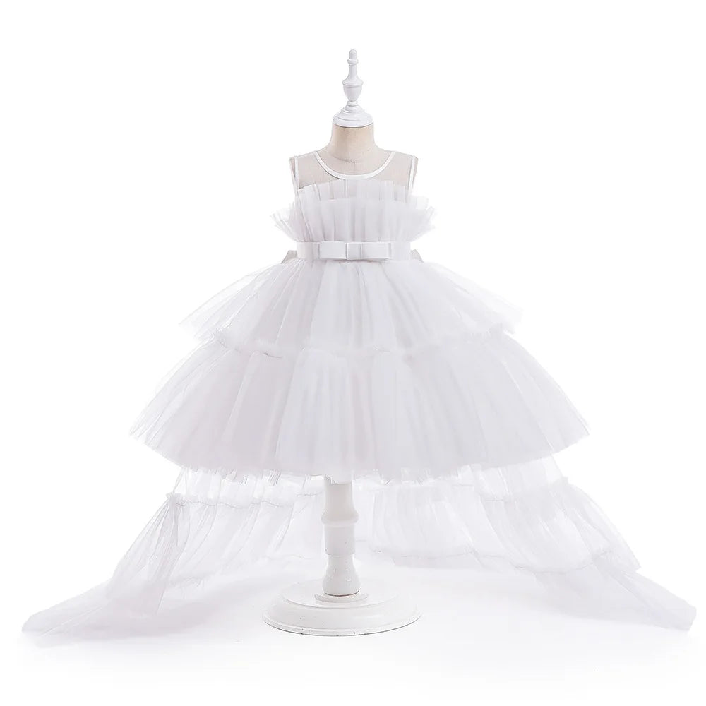 Elegant Girls Party Dress – Trailing Evening Gown