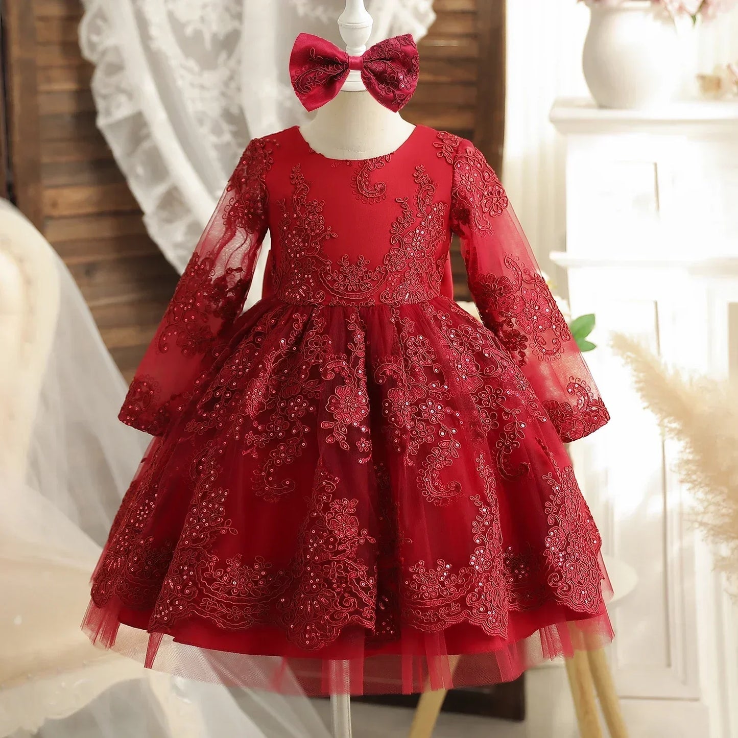 Baby Girl Formal Gown – Baptism to Christmas