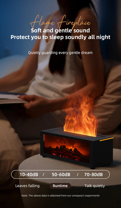 Colorful Flame Aroma Diffuser & Humidifier - 150ml, Auto-Off, Remote Control for Home & Bedroom