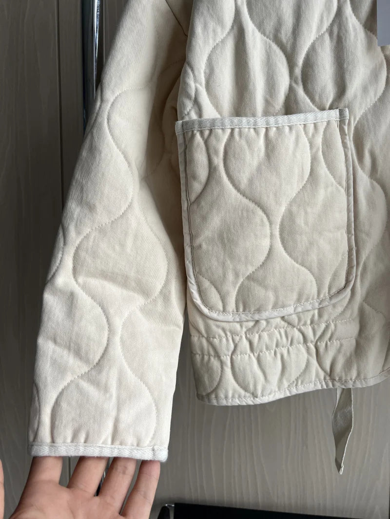 High Collar Quilted Coat – Retro Meets Modern