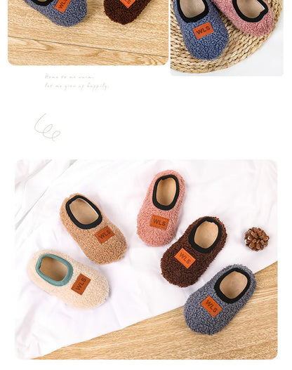 Winter Plush Baby Slippers – Cozy & Non-Slip for Little Feet