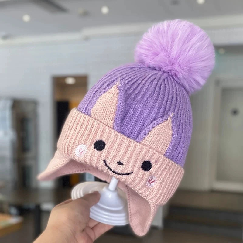 Warm Knit Bear Hat – Baby & Toddler Cap