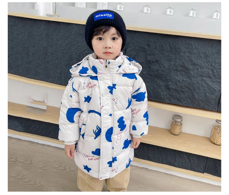 Kids’ Hooded Down Jacket – Warm & Windproof