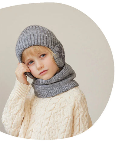 Fleece Lined Winter Hat & Scarf for Children