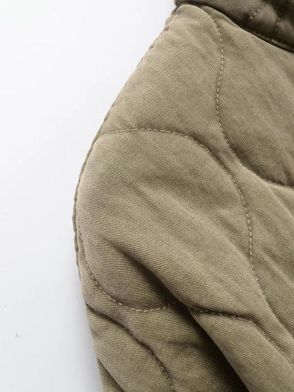 High Collar Quilted Coat – Retro Meets Modern