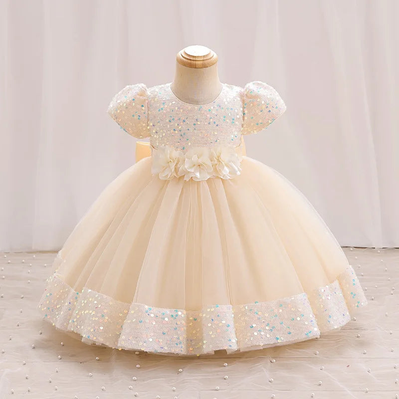 Toddler Princess Dress – Short Sleeve, Sparkly & Fluffy