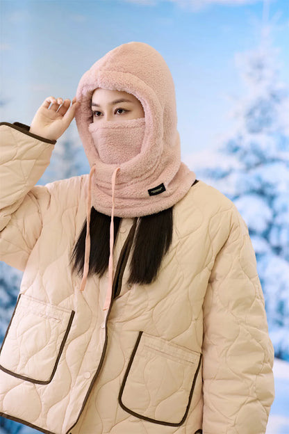 Winter Face Cover Hat with Fleece Sherpa Lining