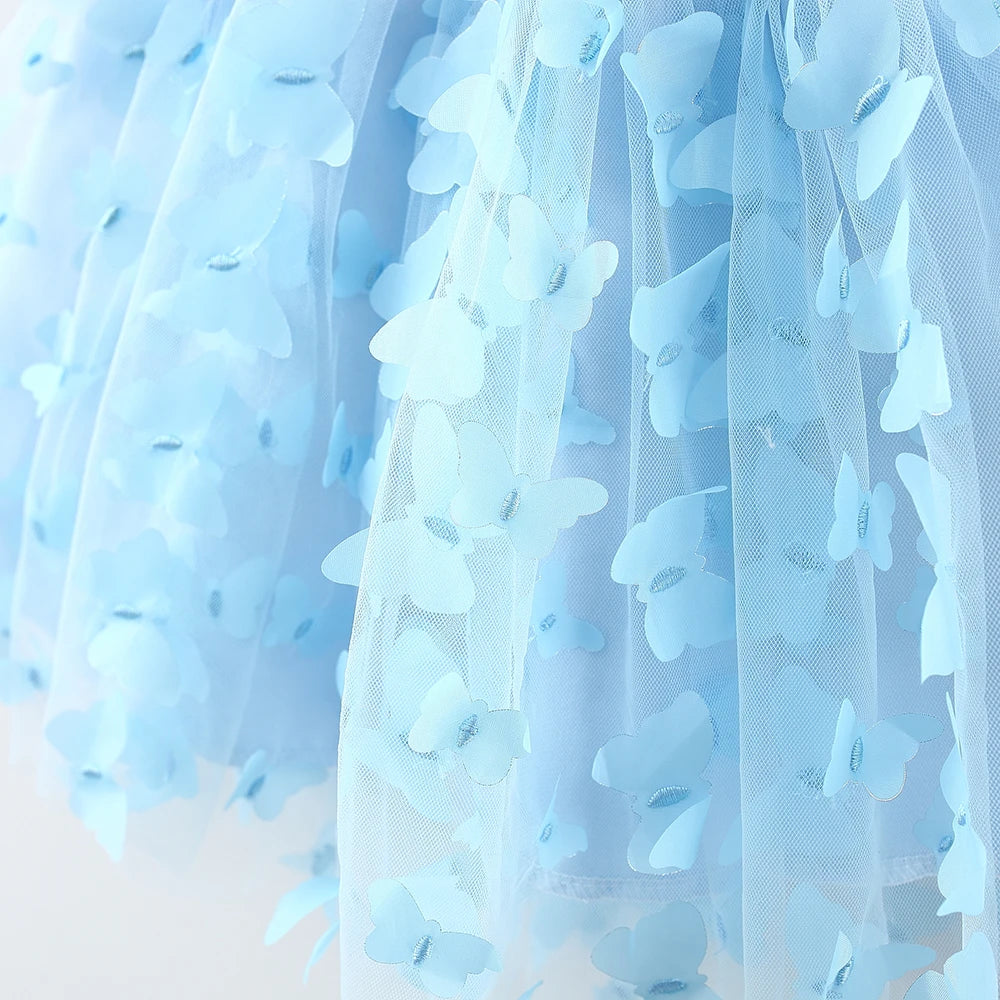 Toddler Girl Embroidered Mesh Party Outfit