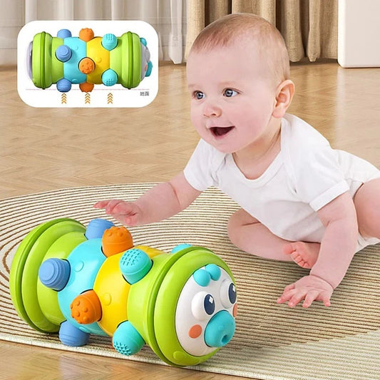 Baby Crawling Roller Toy – Montessori Sensory Activity for Infants