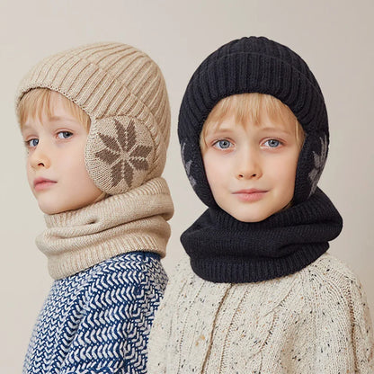 Fleece Lined Winter Hat & Scarf for Children