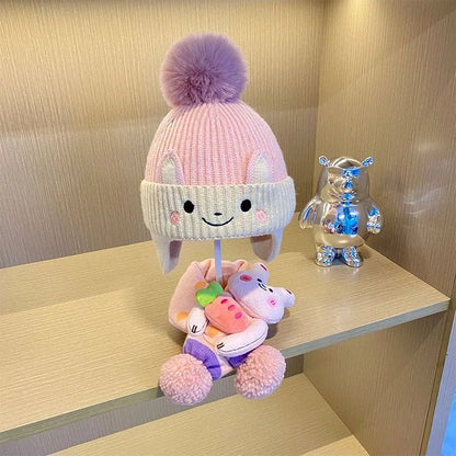 Children’s Cute Winter Hat with Matching Scarf