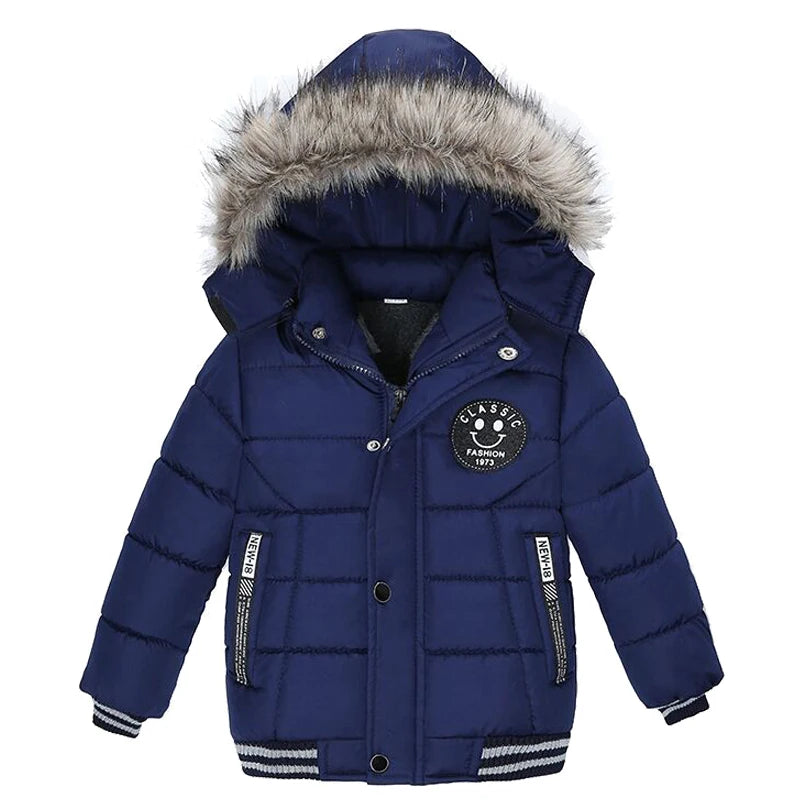 Baby Boys' Winter Coat – Warm Hooded Outerwear (2–6Y)