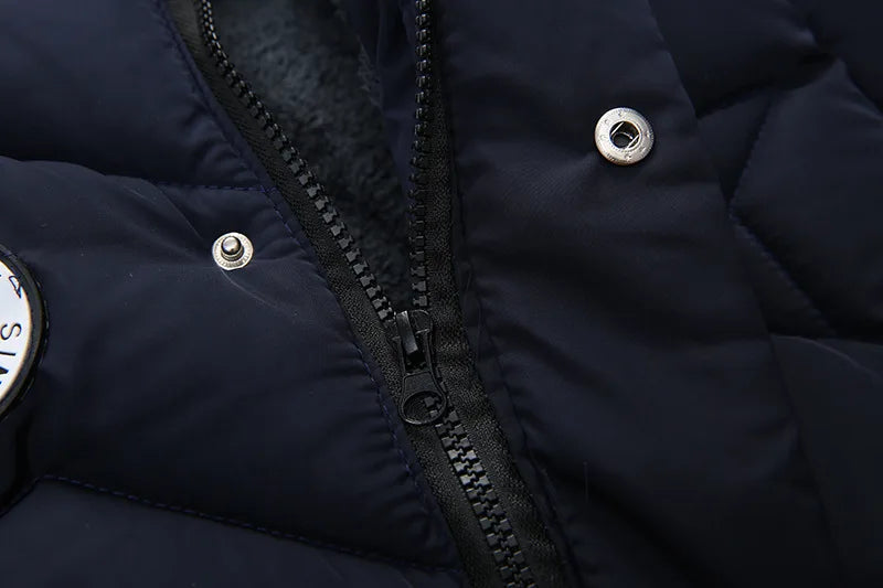 Boys' Winter Coat with Fur Hood – Warm, Plush-Lined Jacket (2–8 Years)