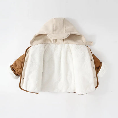 Winter Boys’ Jacket – Loose Fit & Cute Print