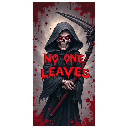 Halloween Door Banner – Scary Moon Night & Cemetery Scene