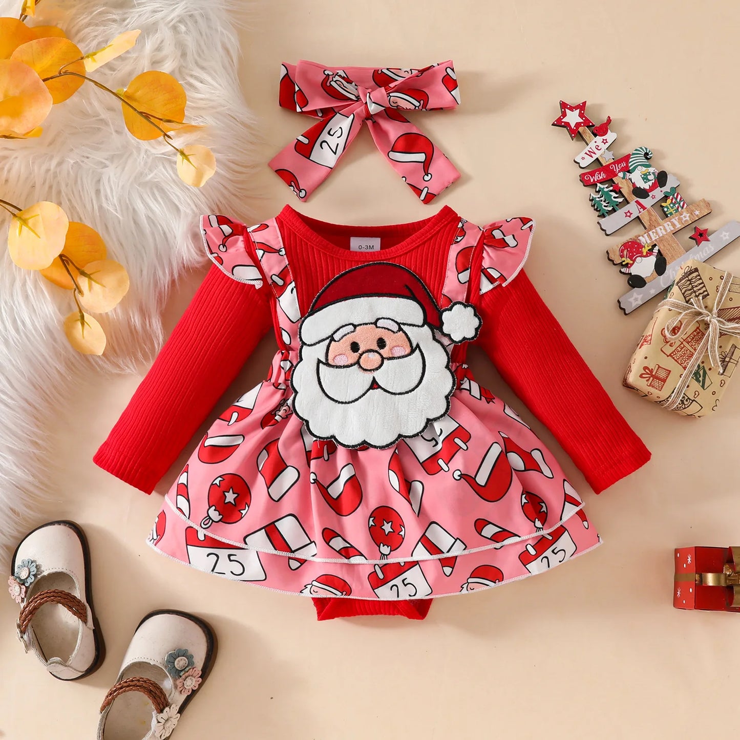 Cute Baby Girl Christmas Party Dress for Infants