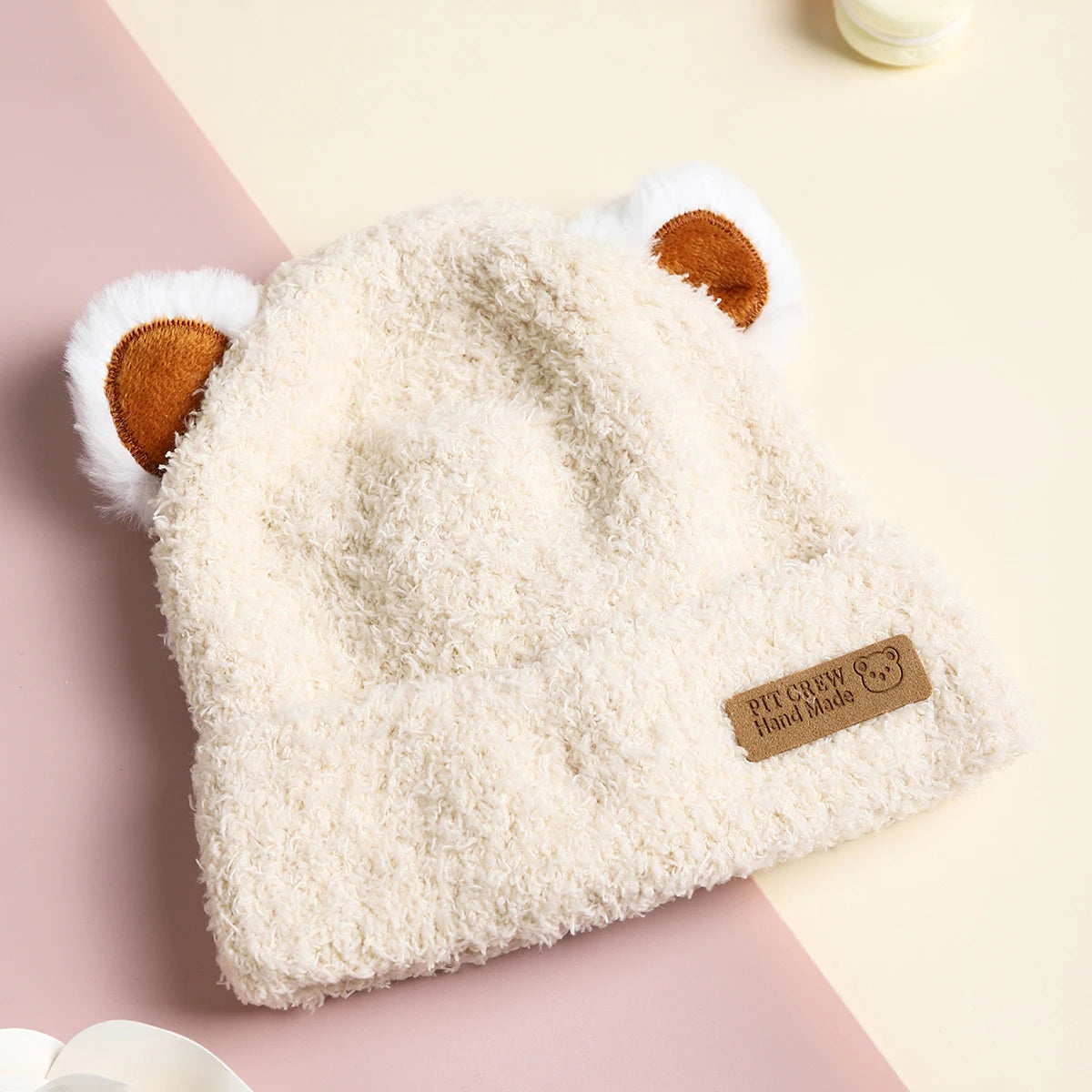 Winter Bear Hat – Windproof Knit for Kids