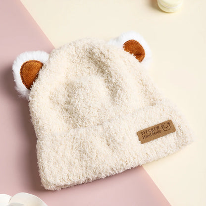 Winter Bear Hat – Windproof Knit for Kids