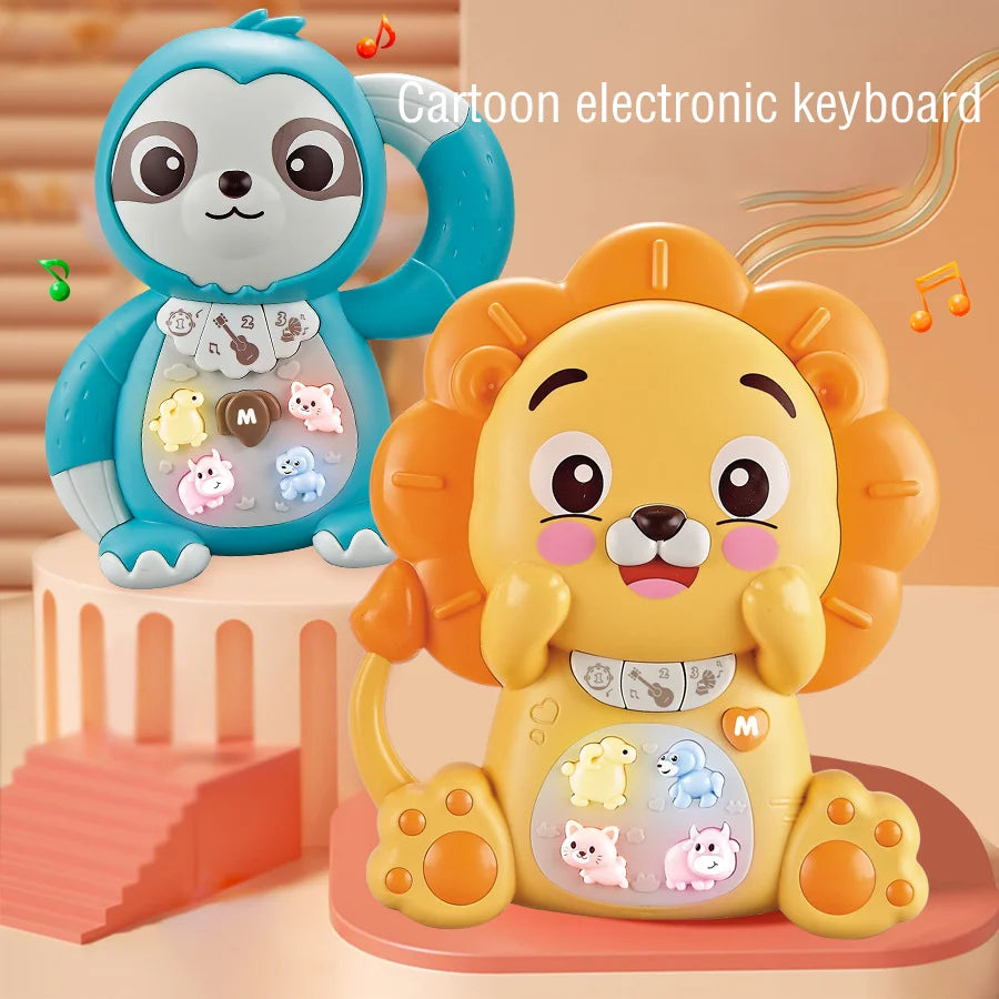 Cartoon Animal Electronic Keyboard – Multifunctional Music Toy for Early Learning!