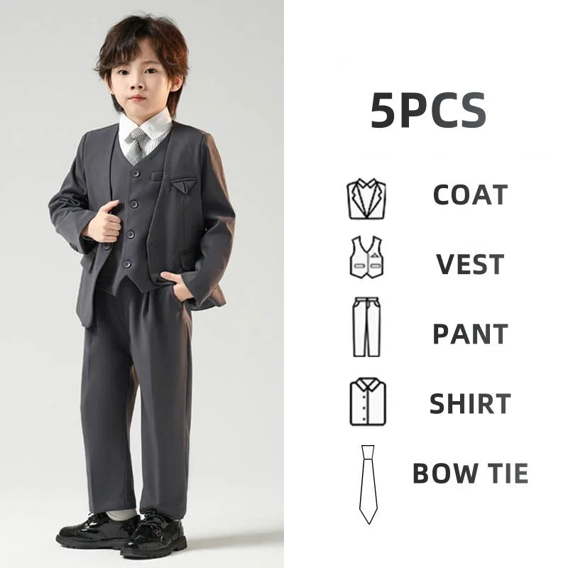 Children’s Handsome Blazer Suit – Slim Fit Formal Set
