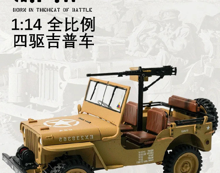 1:14 RC Military Car – HG4-58 4WD Electric Off-Road Model