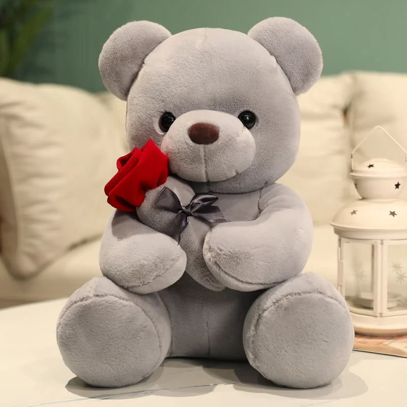 Romantic Teddy Bear with Roses – Perfect Valentine's Gift