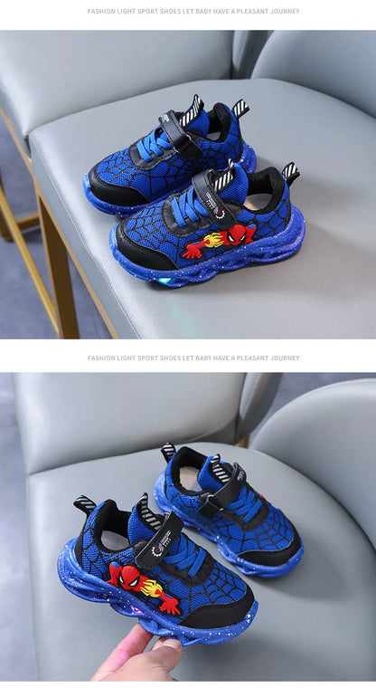 Spiderman LED Sneakers – Light-Up Fun for Active Kids