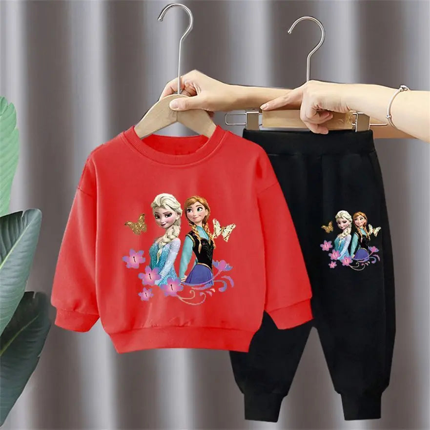 Elsa Princess 2-Piece Tracksuit: Cozy & Magical for Girls