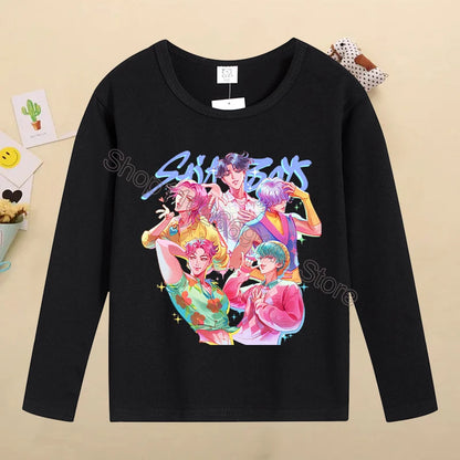 Kpop Demon Hunters Kids T-Shirt – Kawaii Cartoon Long Sleeve Top