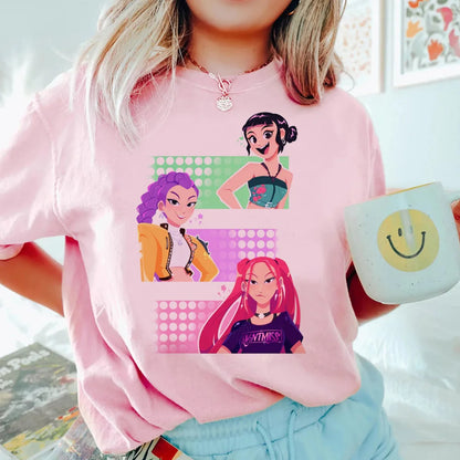 Anime Kpop Demon Hunters Kids T-Shirt – Casual Street Style Top