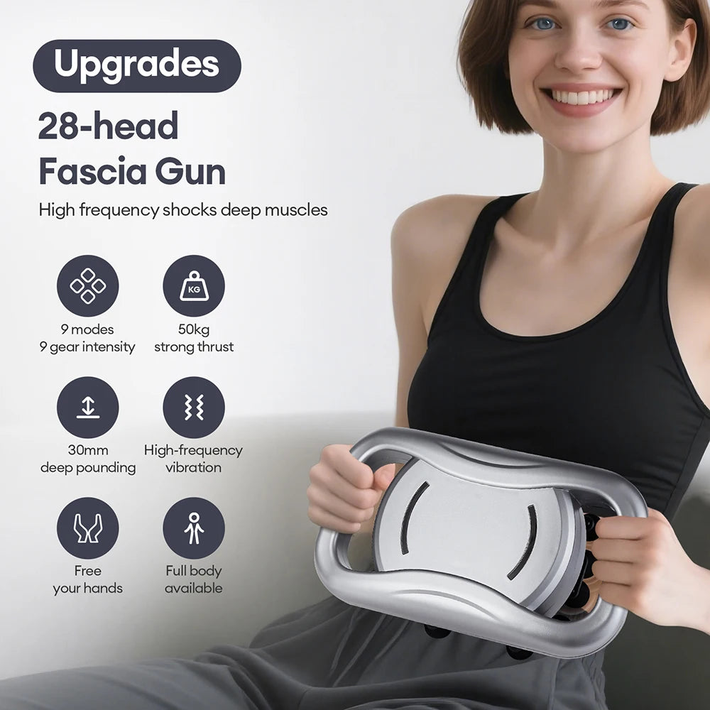 30-Level Pro Massage Gun: High-Frequency Full Body Fascia Tool - Ultra Shoppings