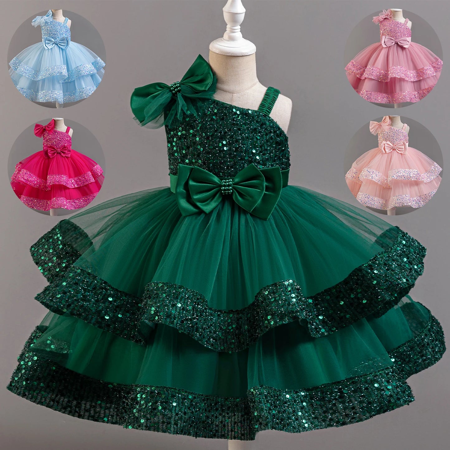 Infant Sleeveless Sequin Dress – Wedding Outfit