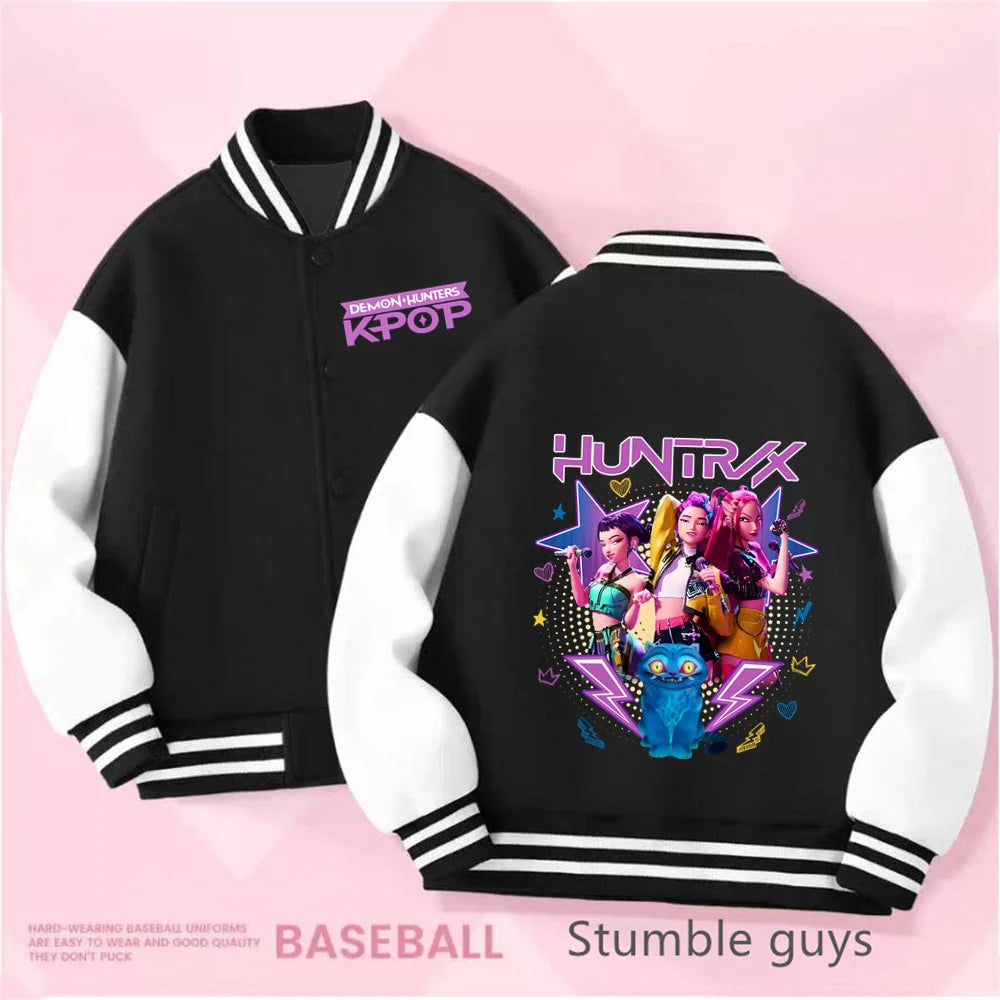 Kpop Demon Hunter Girls Coat – Trendy Kids Hoodie Jacket