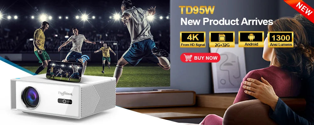 ThundeaL TD98W: Native 1080P Full HD Android Projector (4K Support)