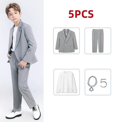Classic Boys’ Suit – Wedding & Party Blazer Set for Kids 4–12Y