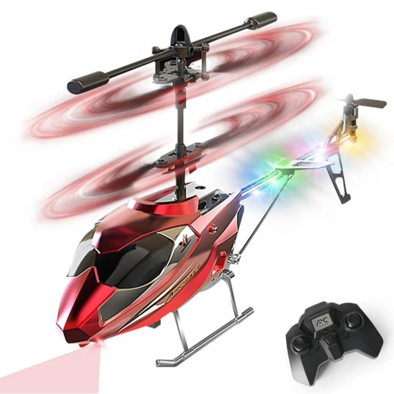 RC Helicopter for Kids – 2.4G Remote Control with LED Lights & One-Key Take-Off
