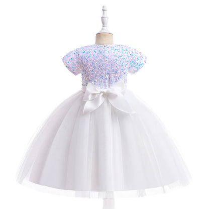 Princess Girls’ Sequined Bow Dress – Birthday