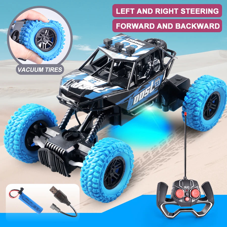 Off-Road RC Car with Flashing Lights – Perfect Gift for Kids!