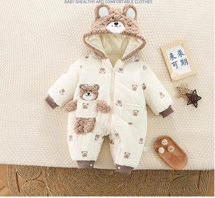 Baby Cotton-Padded Romper – Soft & Warm