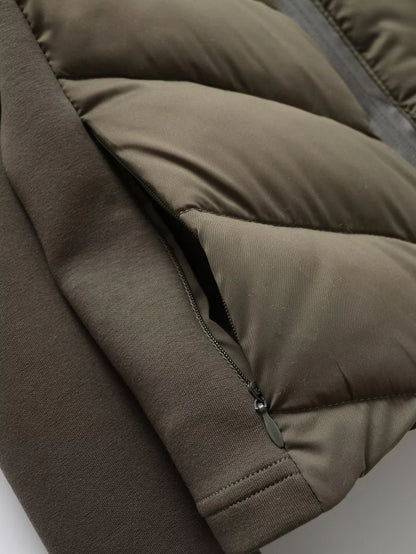 Stylish Warmth: Hooded Patchwork Cotton Jacket