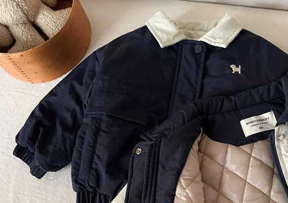 Winter Jacket for Boys & Girls – Warm Cartoon Style