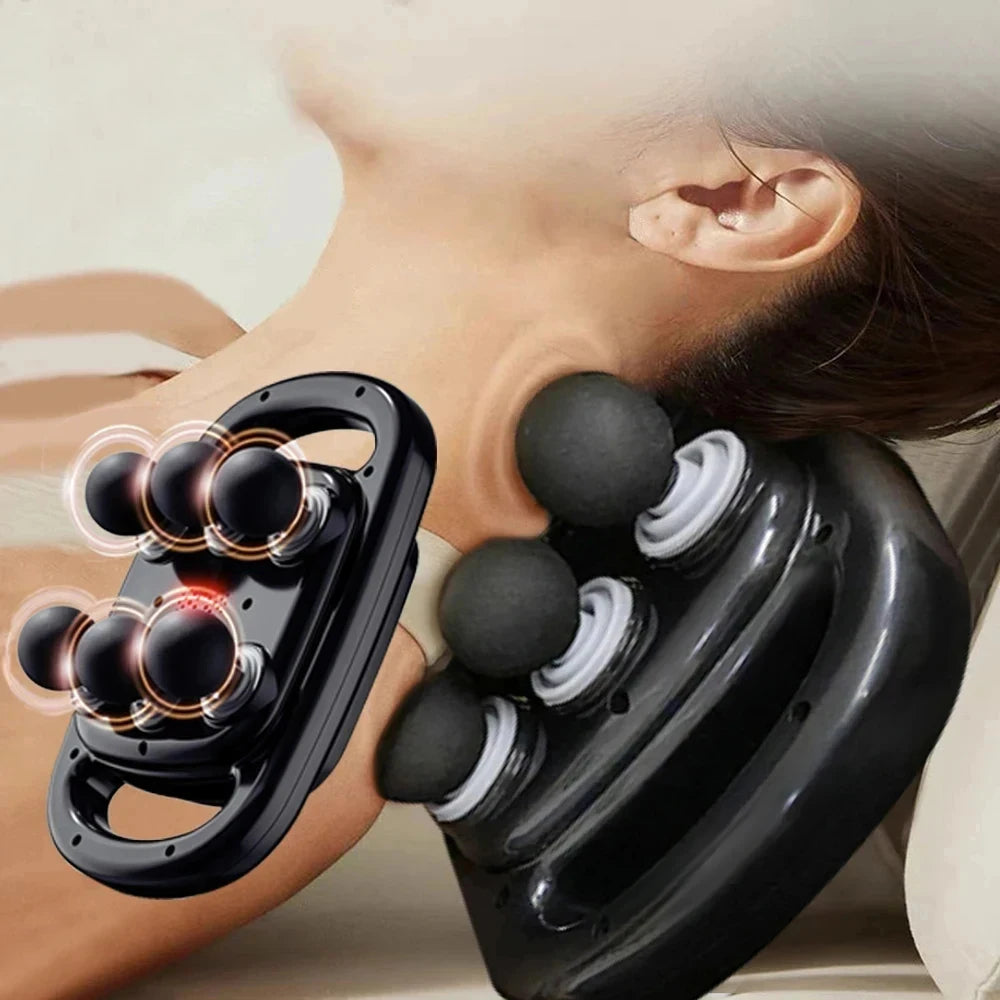6-Head Deep Tissue Massage Gun: Pro Percussion for Neck & Spine - Ultra Shoppings