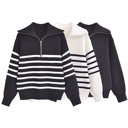 Warm Half-Zip Sweater Jacket for Fall/Winter