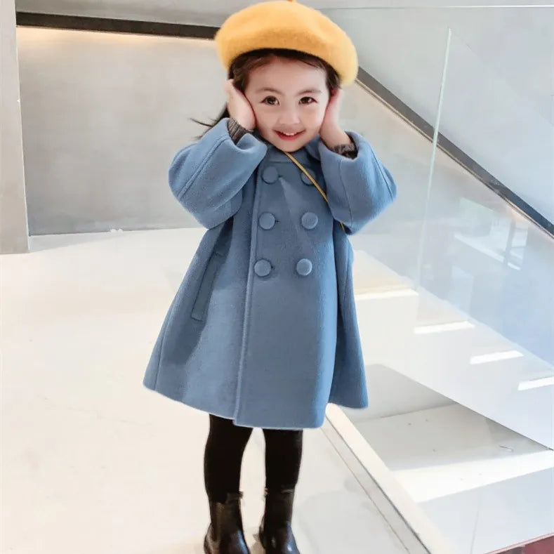 Warm Baby Girl Coat – Double-Breasted Winter Fashion