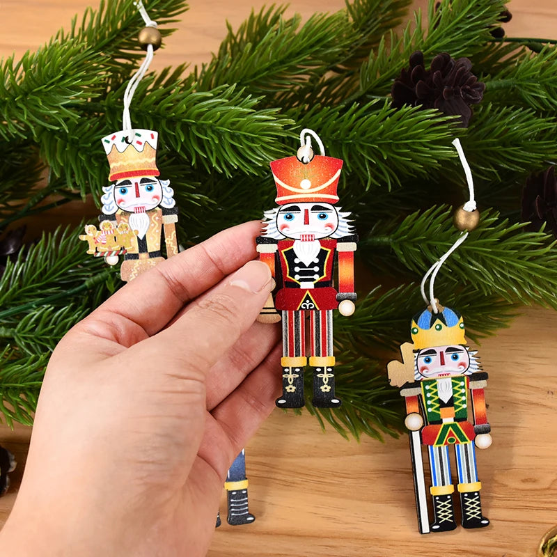 Christmas Nutcracker Soldier Wooden Pendant - Holiday Tree Ornament & 2025 New Year Gift