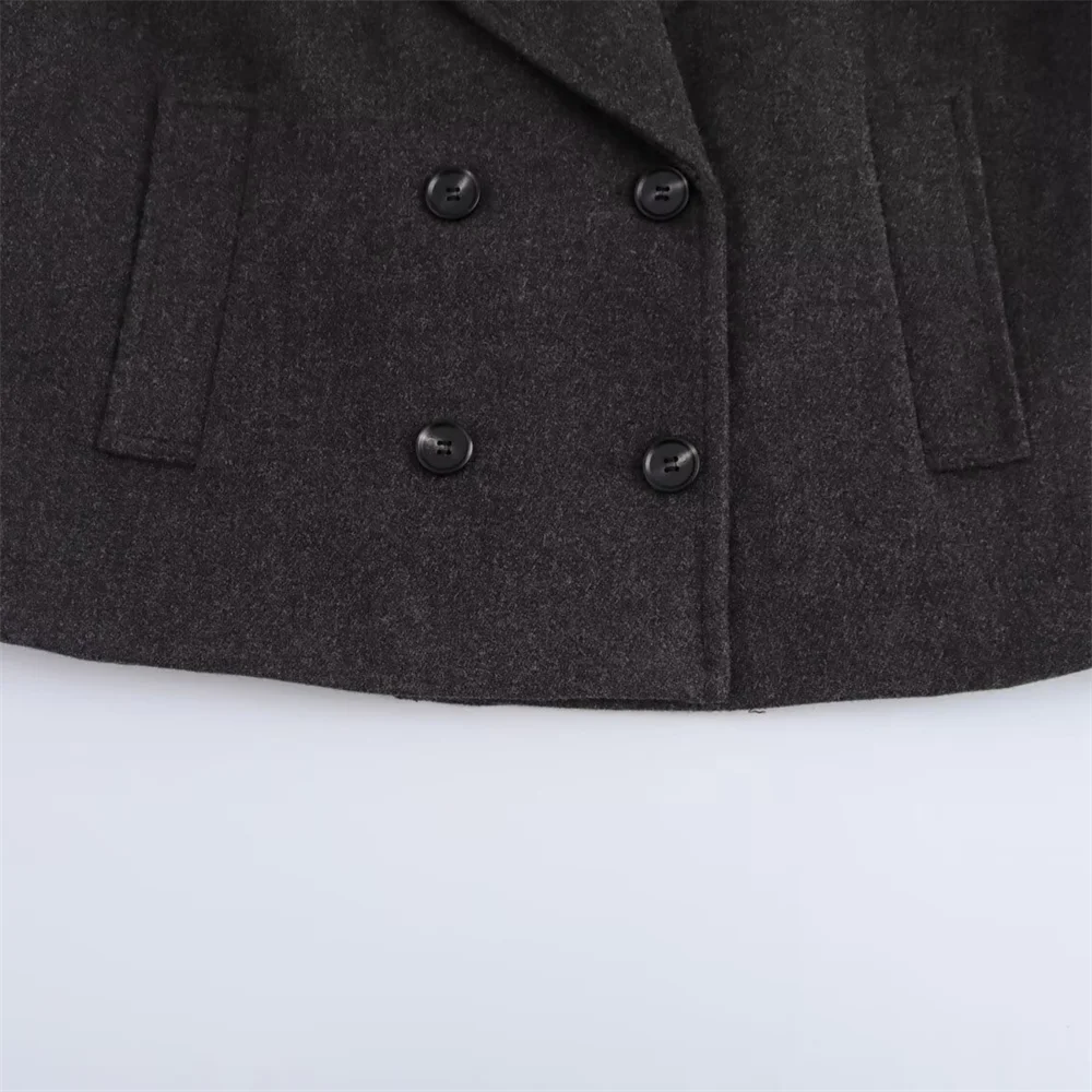 Casual Fall Coat for Women – Double Breasted