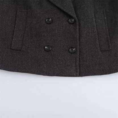 Casual Fall Coat for Women – Double Breasted
