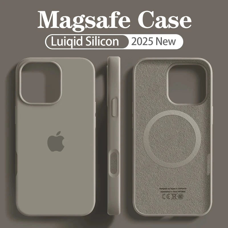 Original MagSafe Magnetic Liquid Silicone Soft Case for Apple - Premium Protection & Seamless Charging